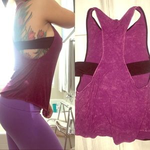 🔥 Acid washed purple tank sexy side cut outs